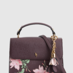 Iris Floral Top Handle Bag