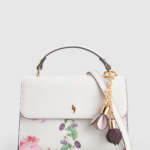 Iris Floral Top Handle Bag