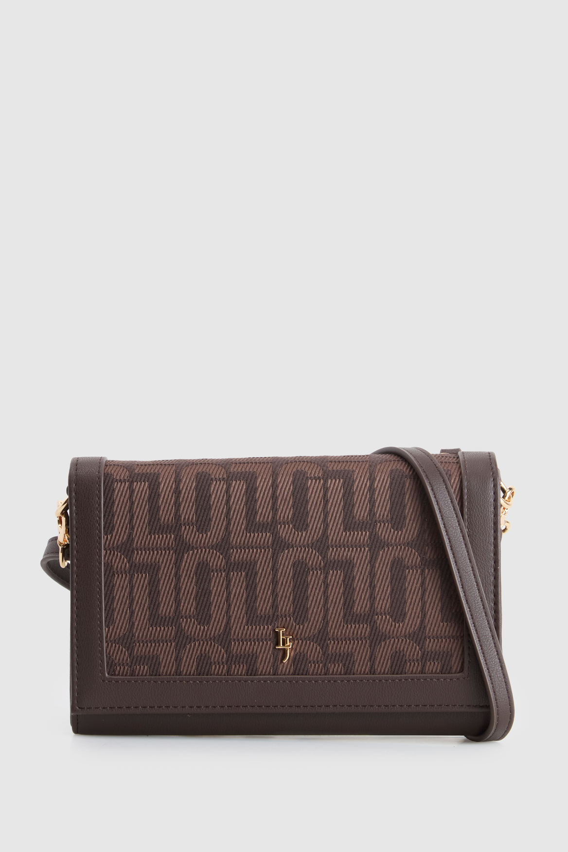 3227118_1.png Jacquard Flap Crossbody Bag - Image 1