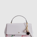 Iris Floral Top Handle Bag