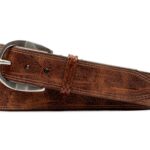 Durango Italian Saddle Leather Belt - Chestnut