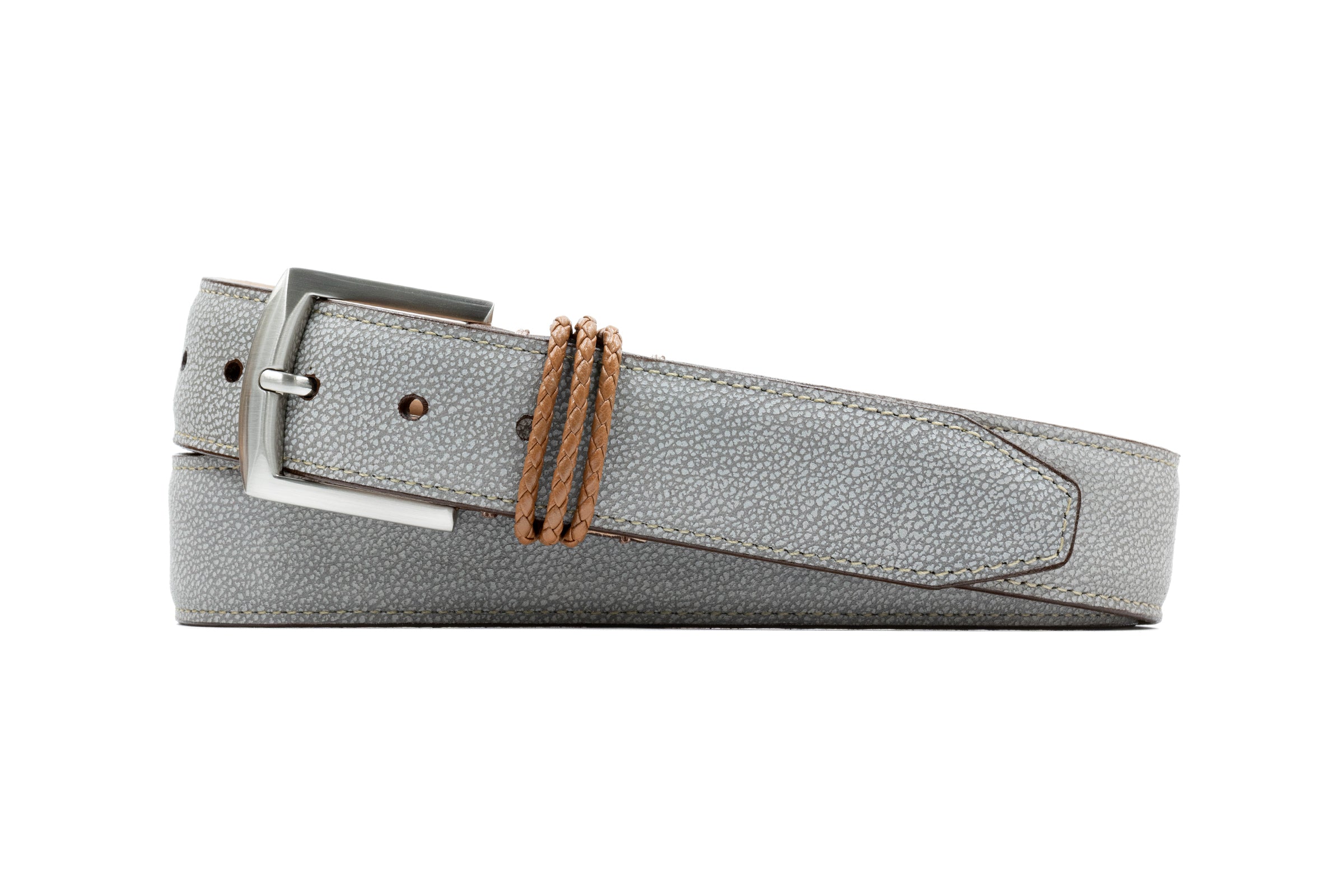 41848-1_2026_Shopify.jpg Bermuda Braid Nubuck Belt - Stone - Image 1