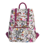 Floral Engravings Small  Plum Backpack