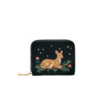 Green Fawn Embroidered Purse Small