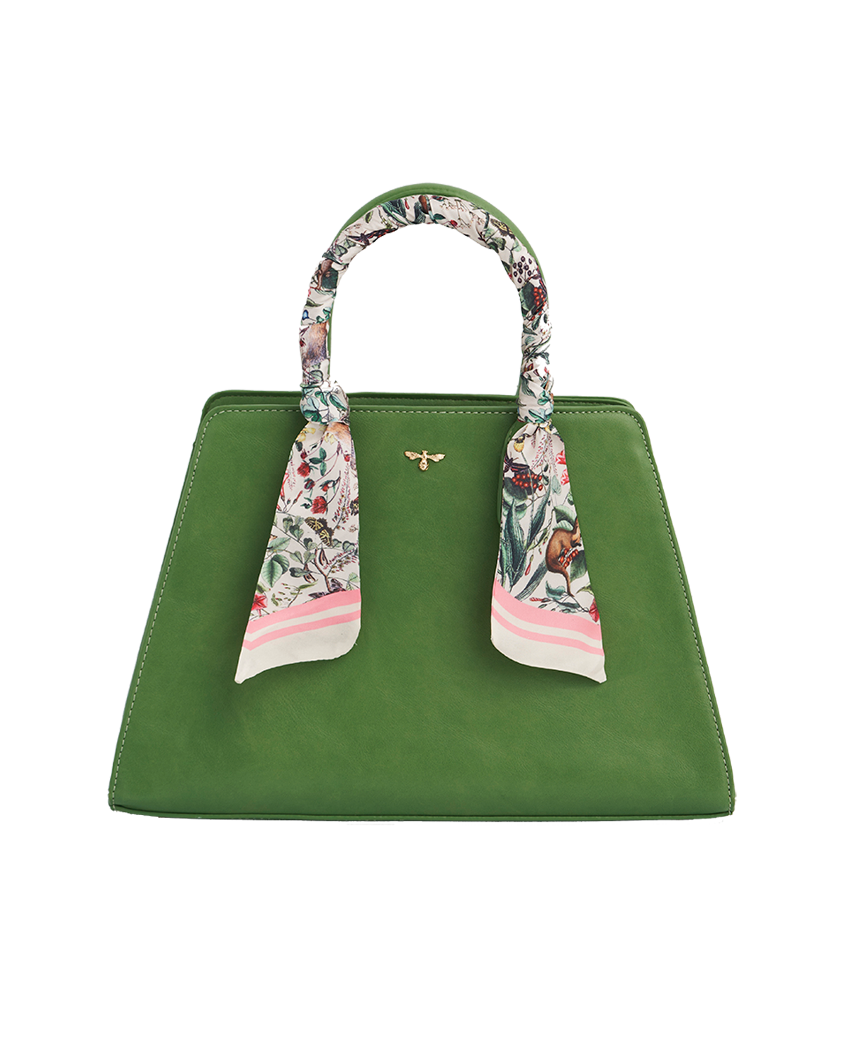 47422-green-garden-tote-bag.png Green Garden Floral Structured Tote Bag Medium - Image 1