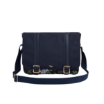 Navy Passion Flower Satchel