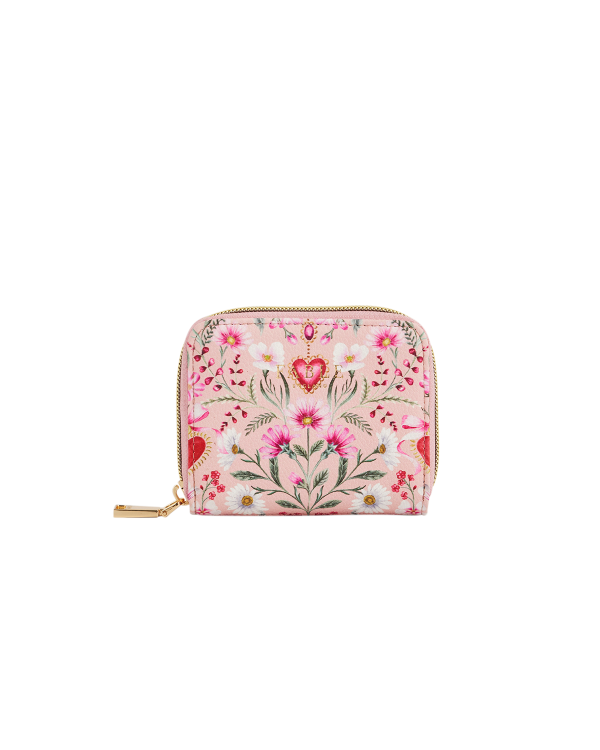 47441_f-Pink-Floral-Heart-Purse-Small_2.png Penelope Pink Floral Heart Small Purse - Image 1