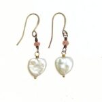 Heart-Shaped Pearl Earrings