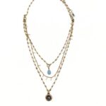 Triple Strand Aquamarine Necklace