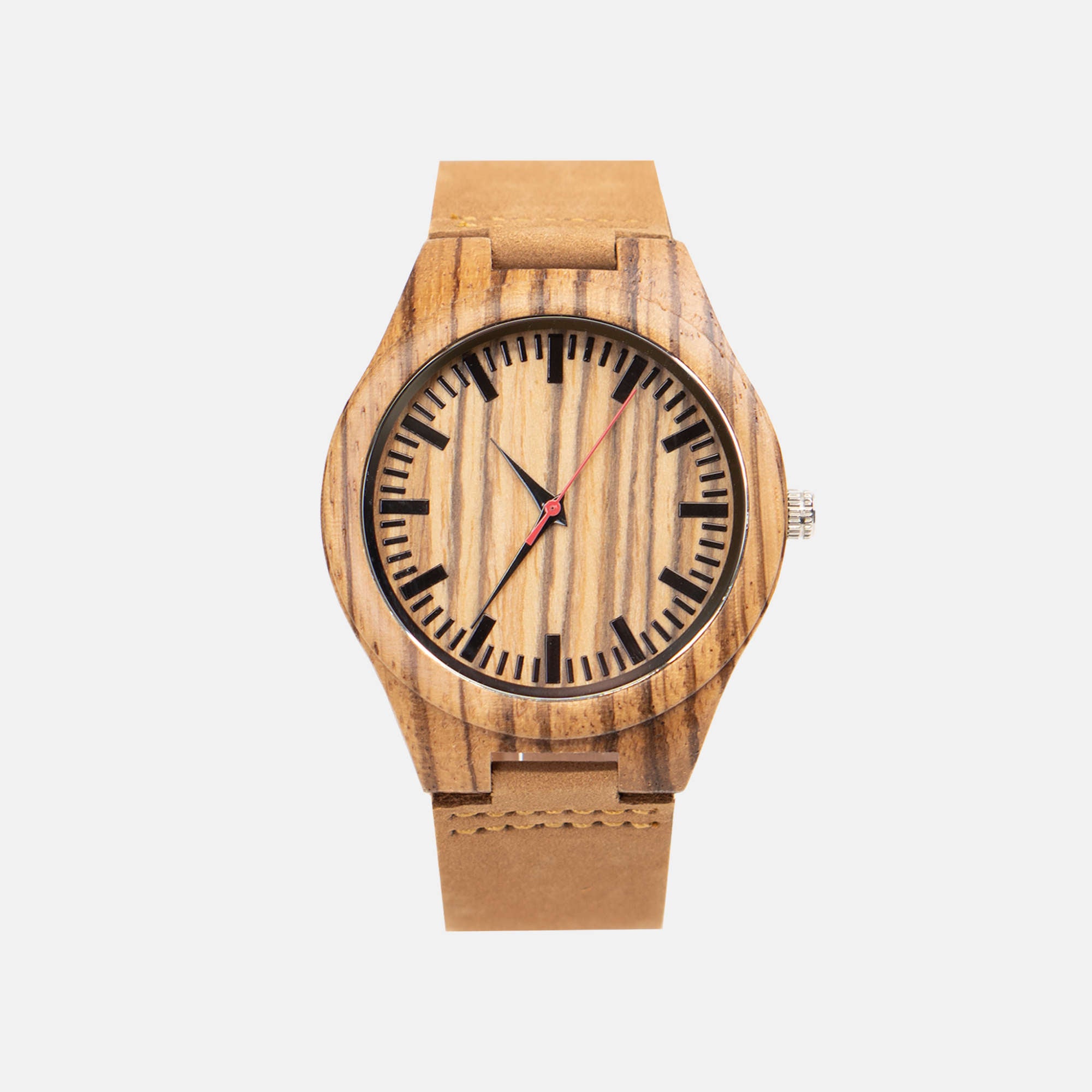 DSC01498w2.jpg Men's Leather Watch - The Red Forest - Image 1