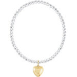 Enewton Classic Mixed Metal Bead Bracelet - Love Plush Gold Charm