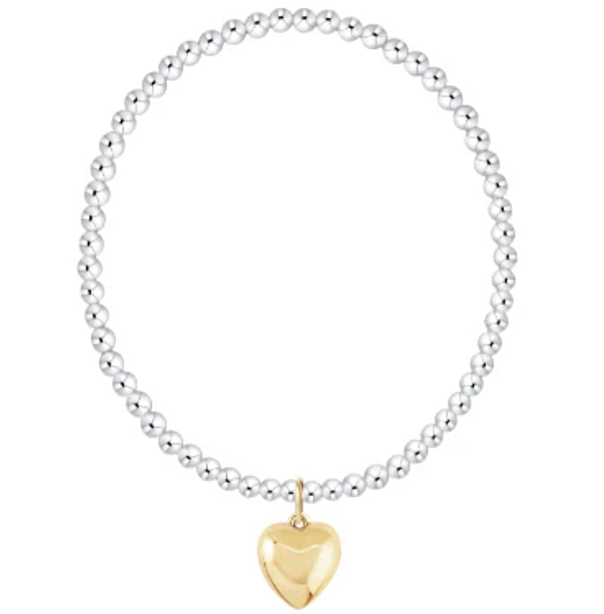 IMG_2184.jpg Enewton Classic Mixed Metal Bead Bracelet - Love Plush Gold Charm - Image 1