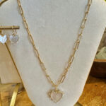 Cristina V Heart Mother Of Pearl Necklace