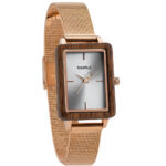 Lola Walnut Rose Gold Mesh
