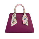 Floral Engravings Large Plum Tote