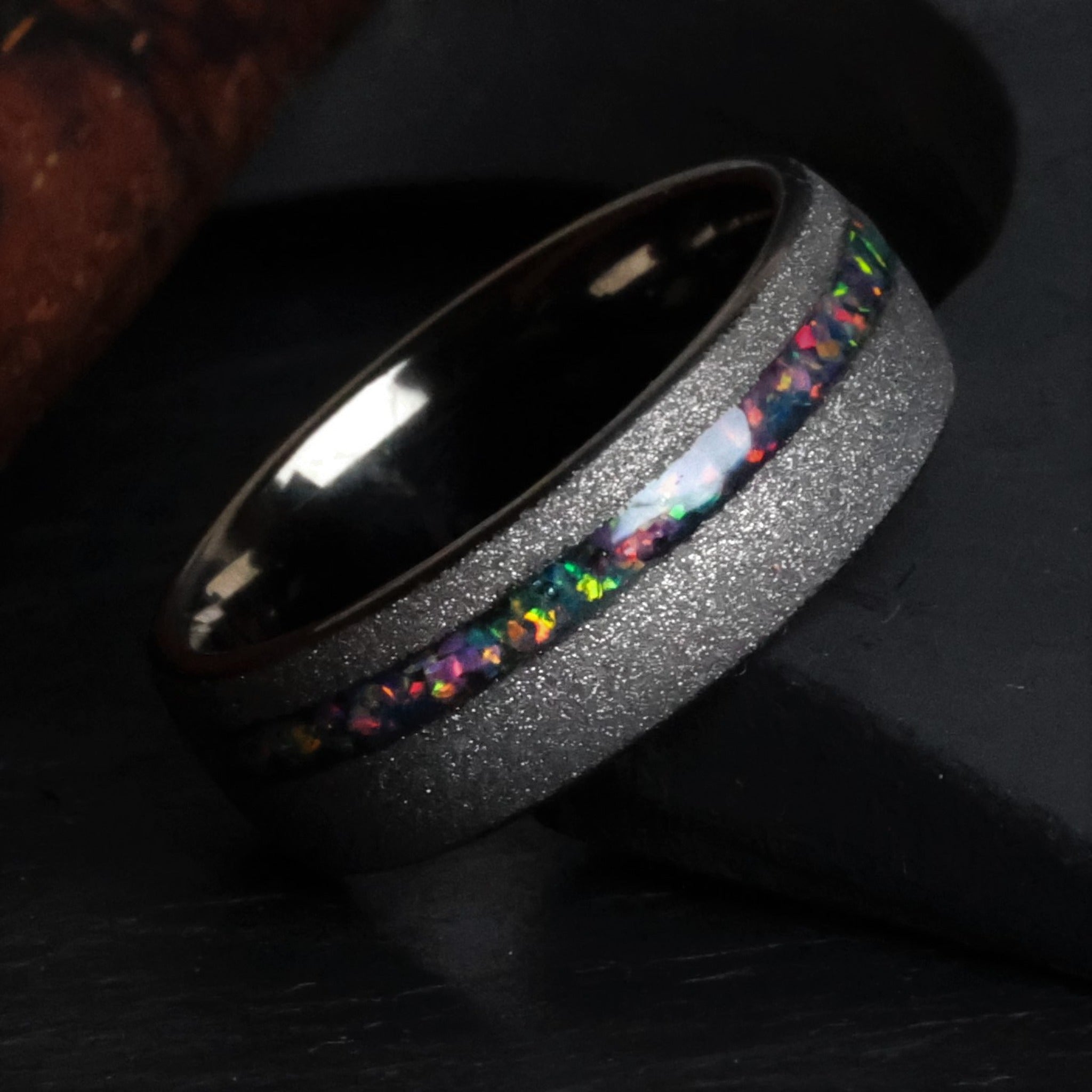 The-Hephaestus-Black-Opal-Wedding-Ring-Thorum-1.jpg The Hephaestus - Image 1