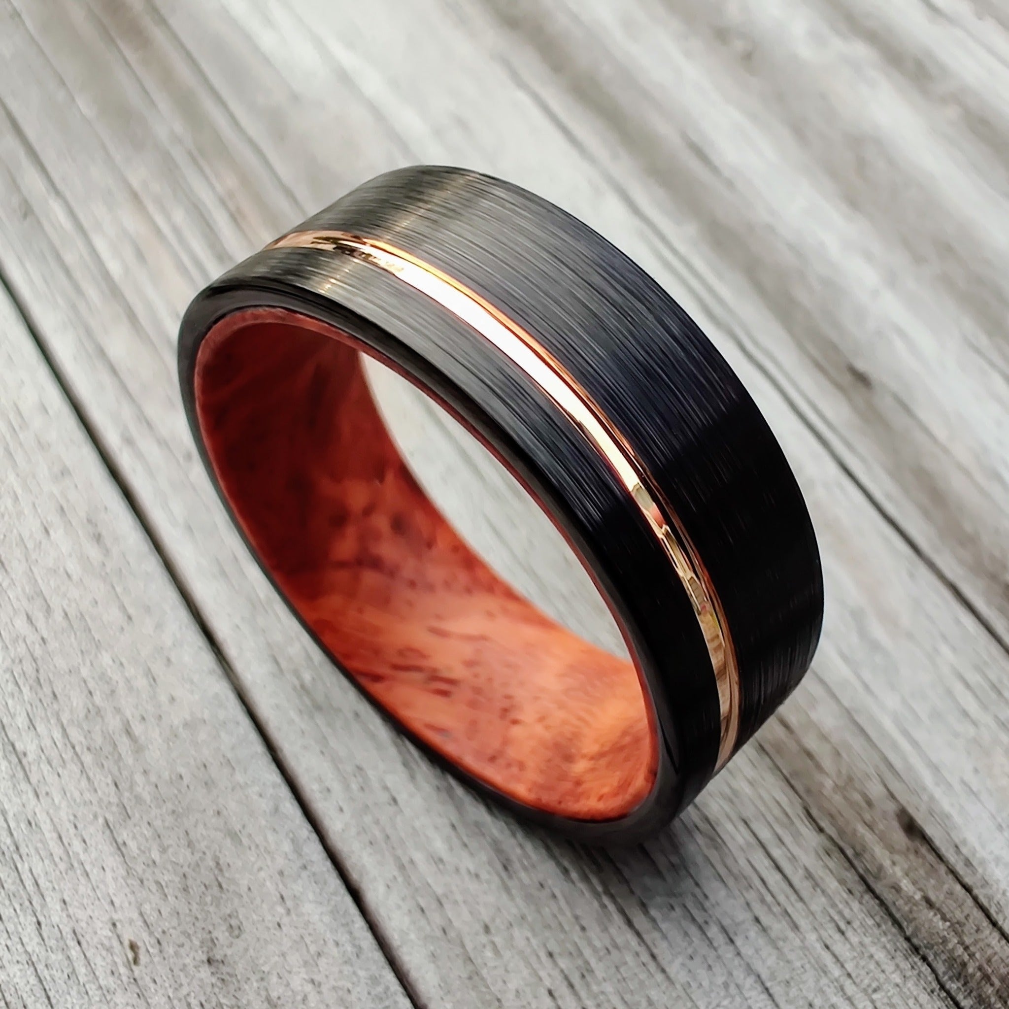 The-Loki-Wood-Black-Rose-Gold-Wedding-Band-Thorum-1.jpg The Loki - Image 1