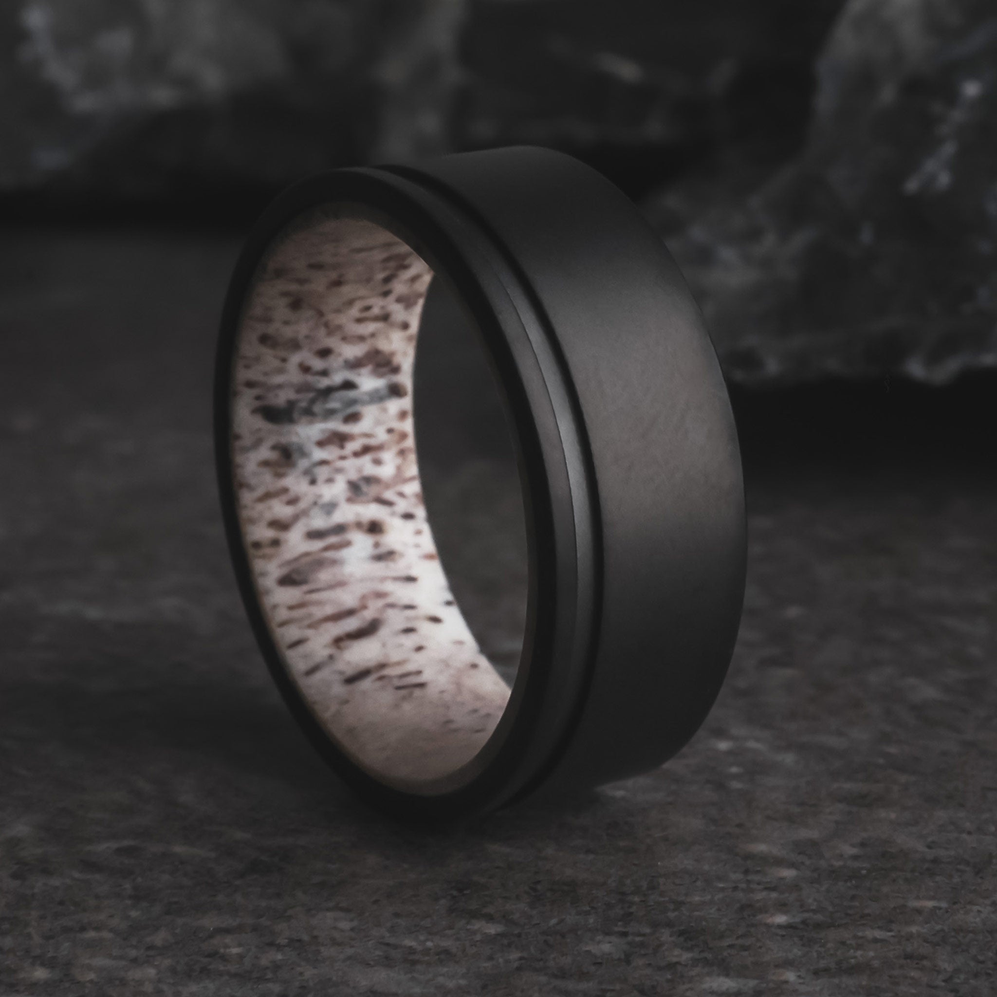 The-Stag-Black-Antler-Wedding-Ring.jpg The Stag - Image 1
