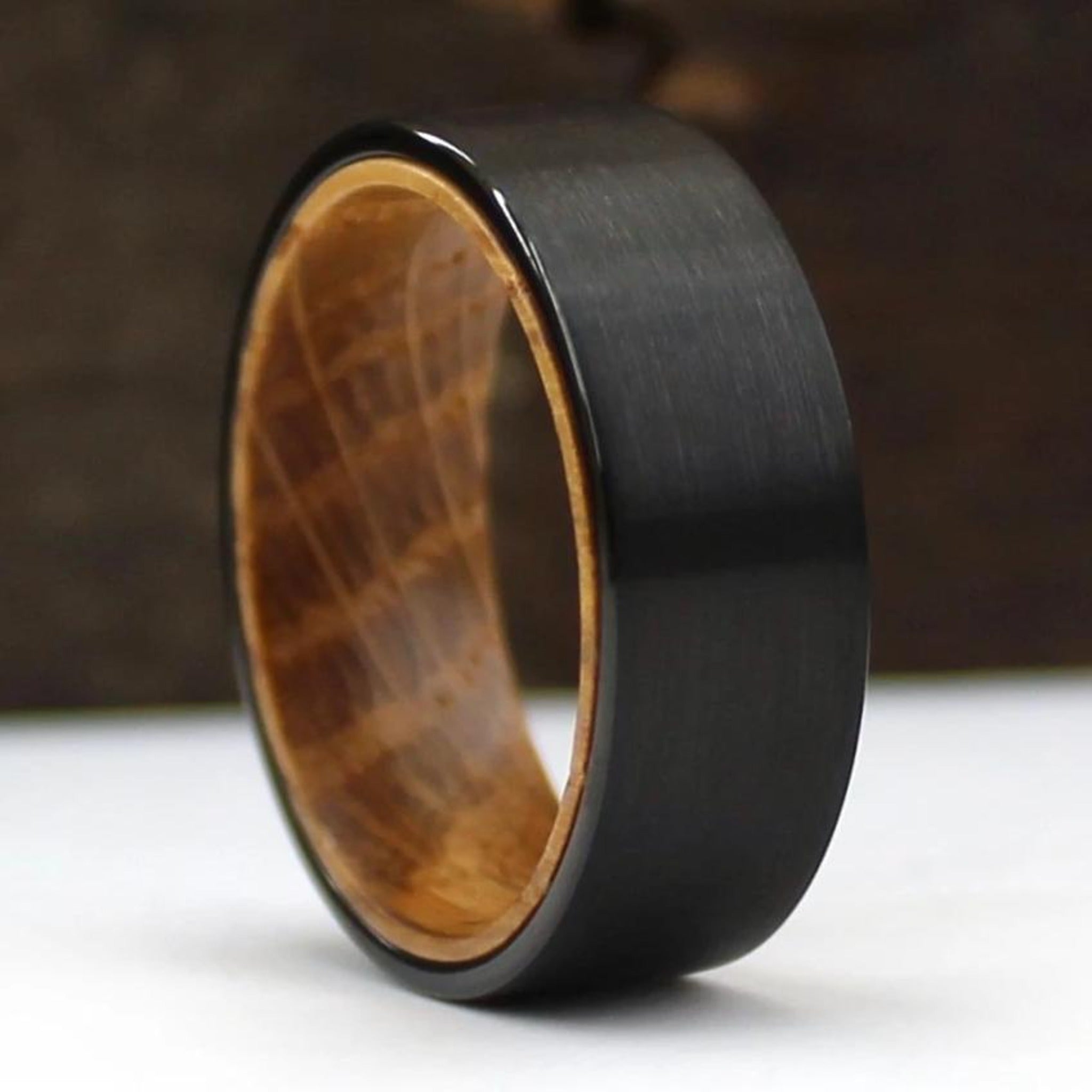 The-Tiberius-Black-Metal-and-Whiskey-Barrel-Ring-1.jpg The Tiberius - Image 1
