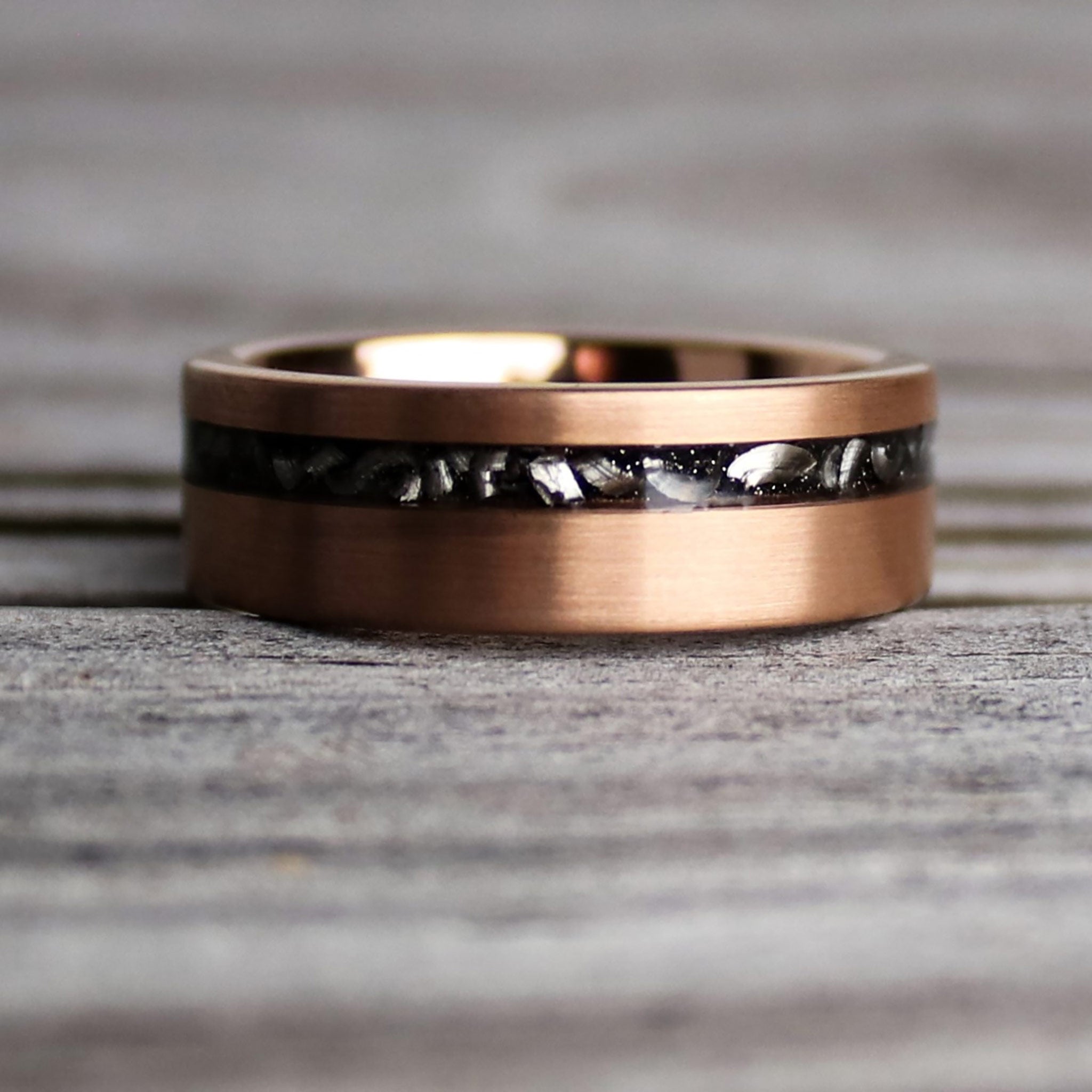 Thorum-8mm-Rose-Gold-Comfort-Fit-Brushed-Tungsten-Wedding-band.jpg The Armstrong - Image 1