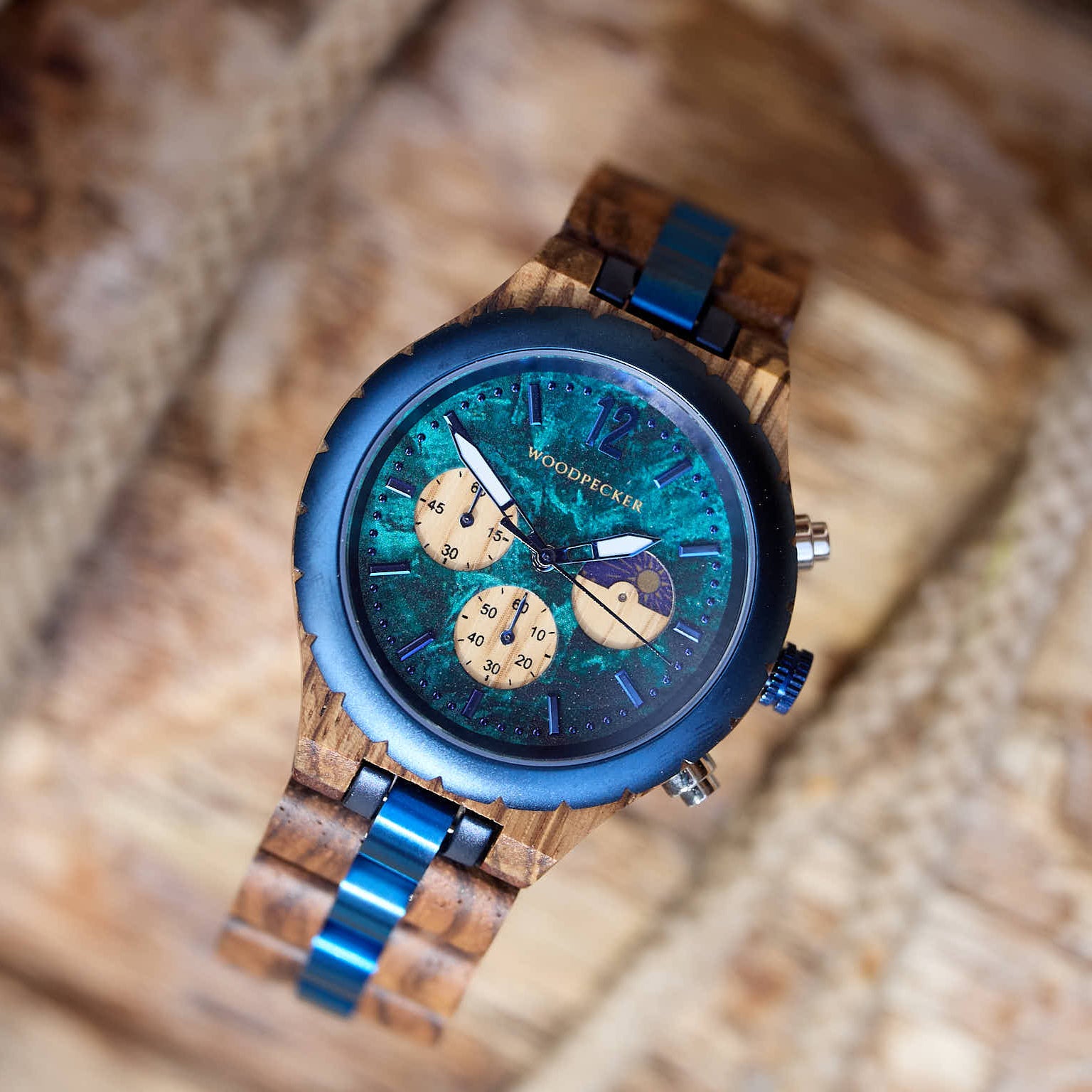 WoodenMenswatchMarble2.jpg Quogue - Zebrano - Image 1