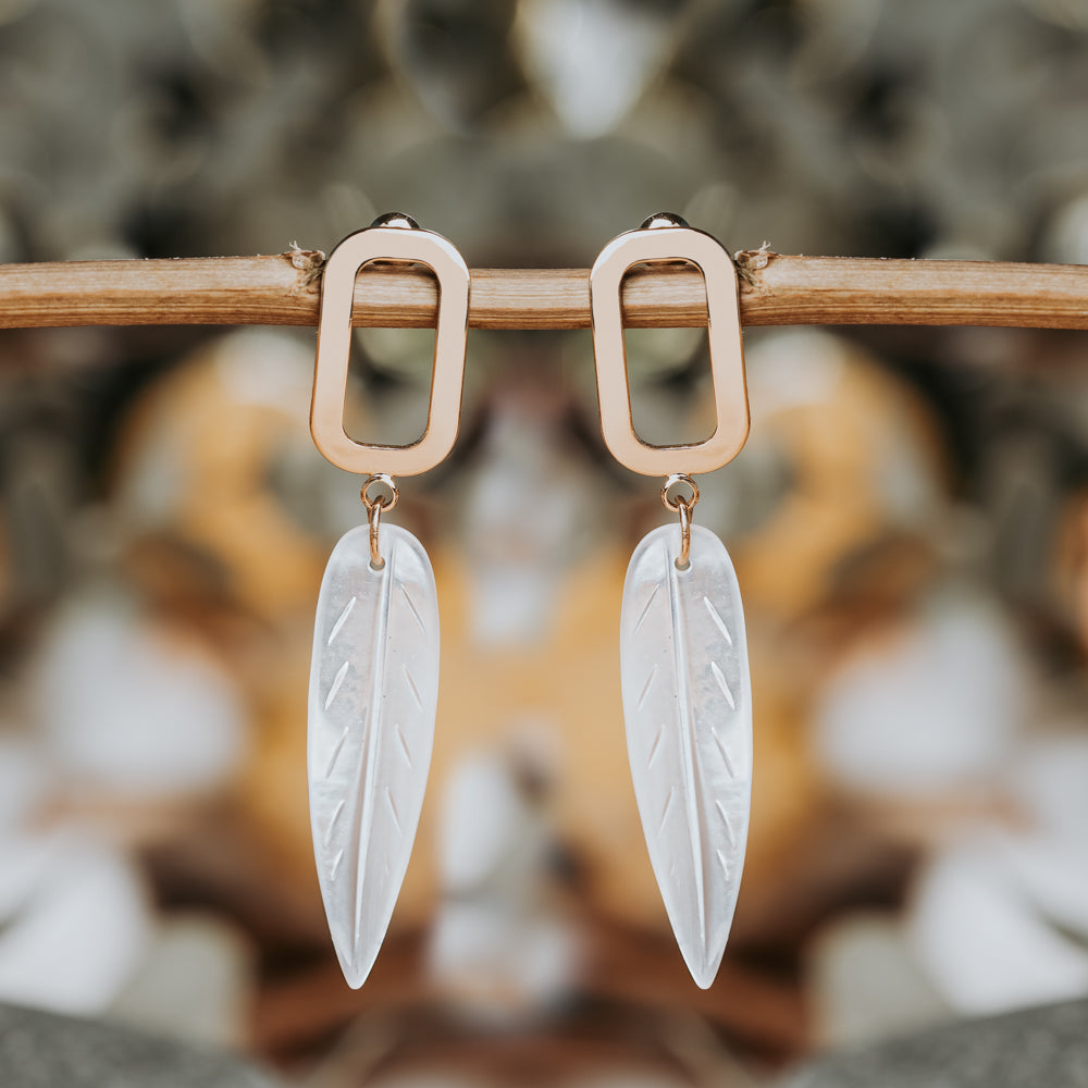 earringinnature202205240172-Edit.jpg Feather Shell Drop Earrings - Image 1