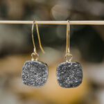 Reina Silver Druzy Earrings