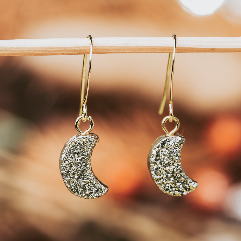 earringinnature202205240225-Edit.jpg Crescent Grey Druzy Earrings - Image 1